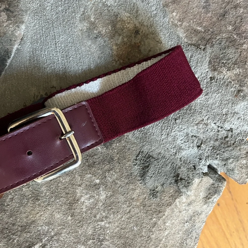 Baseball Softball Belt Boys Girls Adjustable Maroon